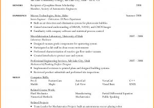 Mechanical Student Resume 10 Engineering Student Resumes Penn Working Papers