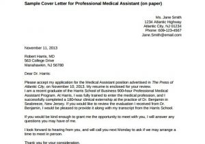 Medical assistant Cover Letter Templates Free Medical Cover Letter Template 6 Free Word Pdf