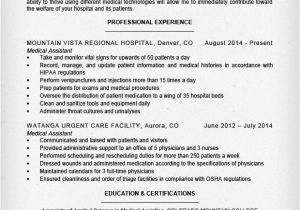 Medical assistant Student Resume Medical assistant Resume Sample Resume Companion