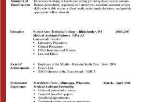 Medical assistant Student Resume Sample Resumes for Medical assistant Sample Resumes