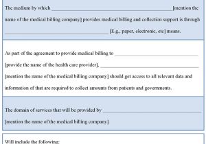Medical Billing Proposal Template Medical Template for Billing Contract Template Of Medical