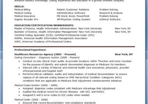 Medical Coder Resume Sample Medical Billing and Coding Resume Example