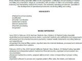 Medical Coder Resume Sample Professional Medical Coding Specialist Resume Templates to