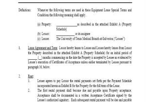 Medical Equipment Service Contract Template 49 Lease Agreement formats Templates Word Pdf Pages