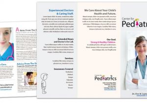 Medical Office Brochure Templates Pediatric Child Care Services Brochure Template Images