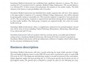 Medical Practice Business Plan Template Business Plan for Medical Lab