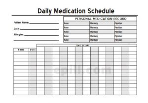 Medicine Calendar Template Medication Schedule Template 14 Free Word Excel Pdf