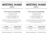 Meeting Flyer Template Free Meeting Flyer Templates for Word