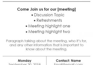 Meeting Flyer Template Free Meeting Flyer Templates for Word
