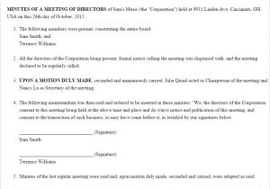 Members Resolution Template Directors 39 Resolution form Free Board Resolution