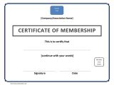 Membership Certificates Templates Certificate Of Membership Template