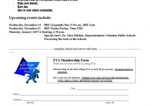 Membership Flyer Template Blue Ridge Elementary Pta