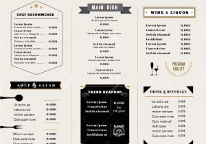 Menu Layouts Templates Restaurant Menu Design Template Layout with Icons and