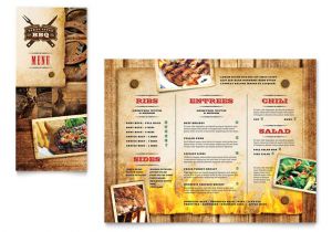 Menu Layouts Templates Steakhouse Bbq Restaurant Take Out Brochure Template Design