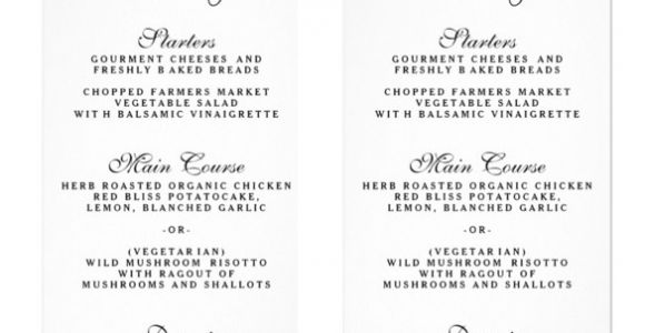 Menu Templates for Weddings 36 Wedding Menu Templates Free Sample Example format