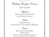 Menu Templates for Weddings Wedding Menu Templates Perfect and Easy Menus for Your