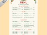 Menu with Pictures Template 29 Free Menu Templates Free Sample Example format