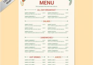 Menu with Pictures Template 29 Free Menu Templates Free Sample Example format