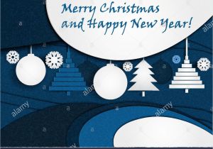 Merry Christmas and Happy Birthday Card Vector Illustration In Paper Cut Style Greeting Card with