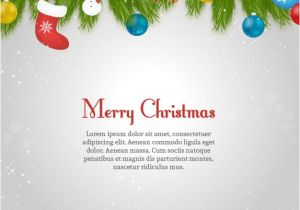 Merry Christmas Email Template Download Christmas Card Template with Text Vector Free Download