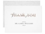 Message for Thank You Card Wedding Copper Typography Simple Minimal Wedding Thank You