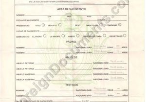 Mexican Birth Certificate Template Certified Spanish Translation Mexican Birth Certificate
