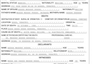Mexican Death Certificate Template Templating as A Strategy for Translating Offici Meta