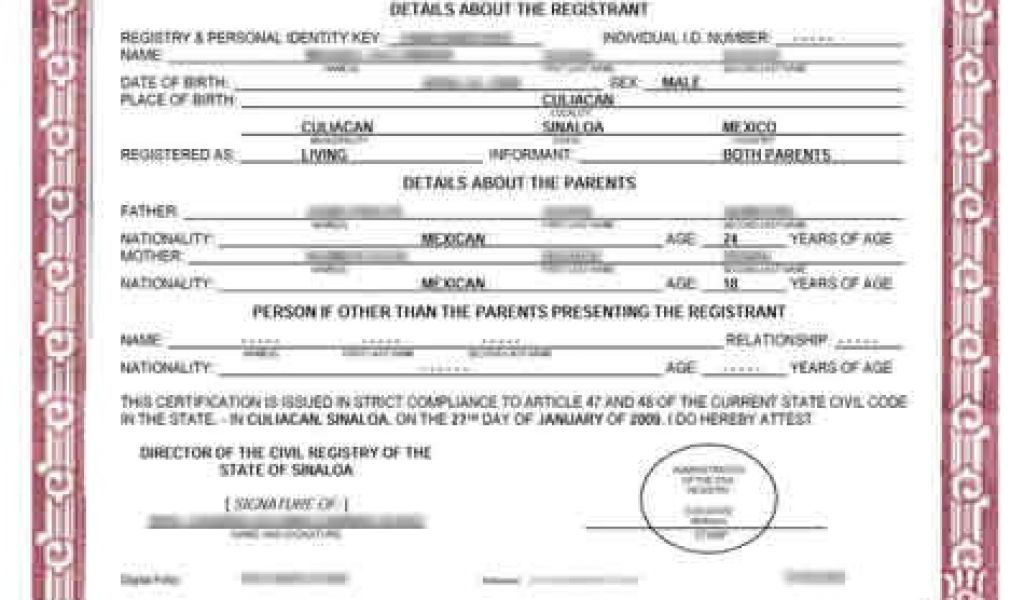 Mexican Marriage Certificate Translation Template Pdf Birth Certificate Translation Template 