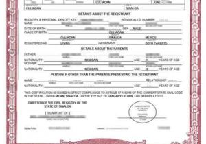 Mexican Marriage Certificate Translation Template Pdf Birth Certificate Translation Template Mexico Templates