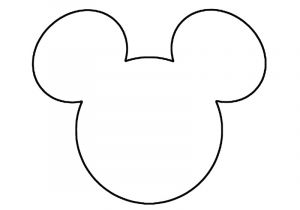 Mickey Mouse Head Shape Template Mickey Mouse Clipart Shape Pencil and In Color Mickey