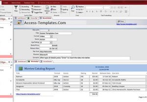 Microsoft Access Contract Management Database Template Access Video and Movie Rentals System Management Database
