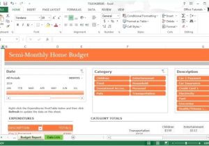 Microsoft Excel Budget Template 2013 Monthly Home Budget Template for Microsoft Excel 2013