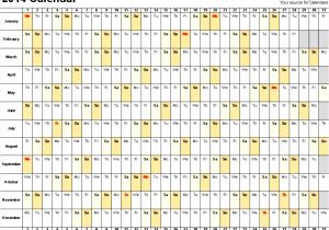 Microsoft Excel Calendar Templates 2014 7 Monthly Calendar Excel Template 2014 Exceltemplates