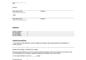 Microsoft Office Contract Template Cleaning Contract Template 3 Free Templates In Pdf Word