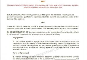 Microsoft Office Contract Template Microsoft Office Templatesservice Agreement Template