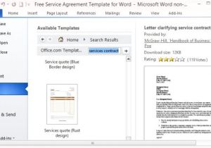 Microsoft Office Contract Templates Free Service Contract Template