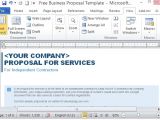 Microsoft Office Proposal Templates Free Free Services Proposal Template