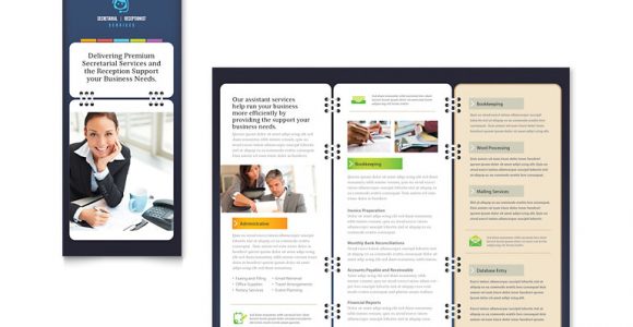 Microsoft Office Publisher Templates for Brochures Secretarial Services Tri Fold Brochure Template Word