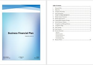 Microsoft Office Word Business Plan Template Business Financial Plan Template Microsoft Word Templates