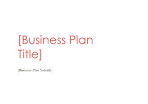 Microsoft Office Word Business Plan Template Business Plan Template Ms Office Guru