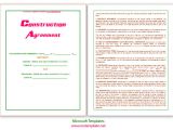 Microsoft Word Construction Contract Template Microsoft Word Templates Construction Agreement Template
