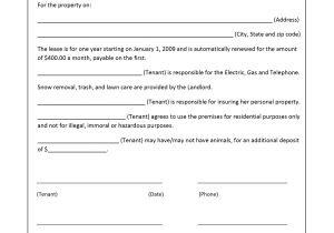 Microsoft Word Rental Contract Template Lease Agreement Template