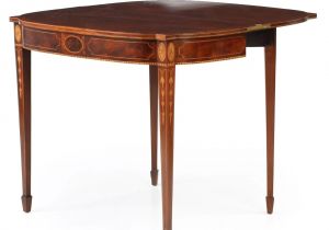 Mid Century Modern Card Table and Chairs American Federal Style Inlaid Mahogany Antique Card Table