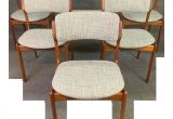 Mid Century Modern Card Table and Chairs Danish Mid Century Modern Teak Dining Chairs Model 49 by Erik Buck Set Of 6
