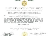 Military Award Certificate Template Army Achievement Medal Certificate Template Image