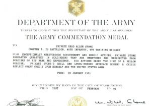 Military Award Certificate Template Army Achievement Medal Certificate Template Image
