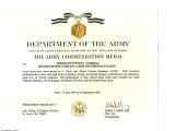 Military Award Certificate Template Template Gold Medal Certificate Template Army Achievement