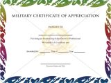 Military Certificate Templates Military Certificate Of Appreciation Template Thumb
