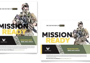 Military Flyer Template Military Marketing Materials for Recruiting events