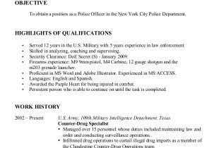 Military Resume Templates Military Resume 8 Free Word Pdf Documents Download
